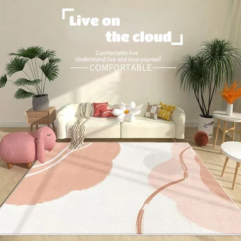 קרם בסגנון קריקטורה השטיח בסלון קישוט מעובה גדול שטיחים שטח השינה משק בית רכות רכות שטיח הרצפה להתאמה אישית