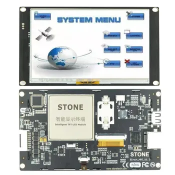 אבן 5.0 אינץ ' TFT LCD HMI מסך מגע עם ממשק טורי עבור ציוד להשתמש.
