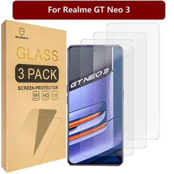 מר מגן [3-Pack] מגן מסך עבור Realme GT ניאו 3 [זכוכית מחוסמת] [יפן זכוכית עם קשיות 9H] מגן מסך