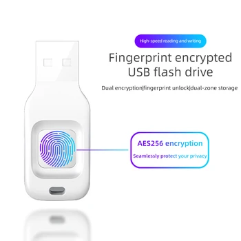 טביעת אצבע מוצפן כונן הבזק מסוג USB מיני נייד במהירות גבוהה לקרוא ולכתוב טביעת אצבע, כונן פלאש USB נתונים מאובטח יותר 32G