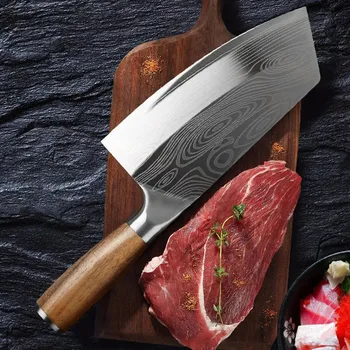 8-סנטימטר נירוסטה סכין קצבים ידית עץ סיני סכין כבד שף סכינים, קוצץ ירקות, סכיני קצבים