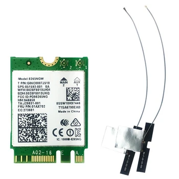 2.4 Ghz-5Ghz Dual-Band כרטיס רשת M. 2 Wifi כרטיס AC8265 עם IPEX4 דור אנטנה גמישה עבור טסון ננו