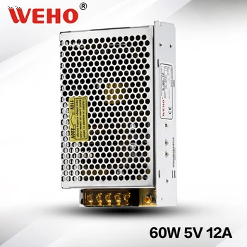 (S-60-5/15) מקורה פתוח מסגרת Swiching אספקת חשמל 60W פלט 5V 12א/15V 4A