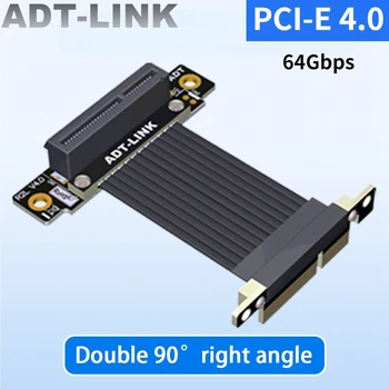 PCI-E 4X קמה PCIE כבל PCI Express X4 קמה כרטיס PCIe שטוח כבל מאריך לוח אם ה-Extender ממיר מתאם Pcie 4.0 x4