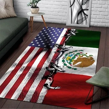 האמריקאי מקסיקו שטיח 3D בכל מודפס החלקה מחצלת חדר אוכל סלון רך השינה שטיח 01