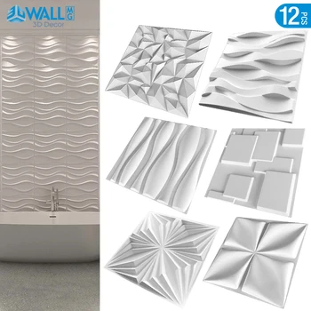 12pcs/lot 50x50cm 3D קיר לוח 3D מדבקות קיר הקלה מדבקות קיר לוח סלון מטבח חדר שינה עיצוב הבית מסיבה