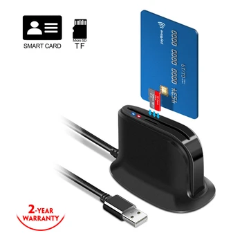 USB 0.2 קורא כרטיס חכם עבור בנק כרטיס IC/ID EMV כרטיס הקורא באיכות גבוהה בקורא כרטיסים עבור Windows 7 8 10 הפעלה לינוקס USB-CCID ISO