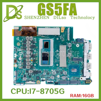 KEFU GS5FA לוח אם מחשב נייד ACER ASPIRE7 A715-73 A715-73G A715-73G-75BW Mainboarg 15.6 אינץ IPS W/Intel Core i7-8705G 16G-ראם