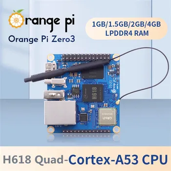 תפוז פאי Zero3 1G/1.5 G/2G/4G RAM Allwinner H618 64-bit USB2.0 Dual Band WiFi5+BT 5.0-Gigabit LAN, יציאת Mini PC קוד פתוח הלוח