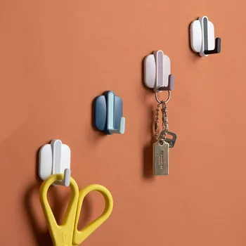 8Pcs יצירתי ויסקוזה הוק קישוט הבית באביזרים בחדר ארגונית מחזיק מפתחות קיר בבית הקולבים בגדים ווים מדף קיר