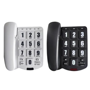 קבוע בטלפון הקווי - כפתור גדול מוגבר טלפון בבית עם הצלצול קשישים