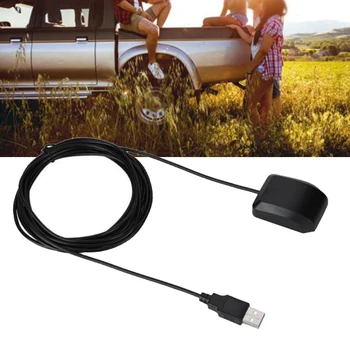 חדש USB אנטנת GPS אביזרים 2in1 מקלט כפול Glonass מודול עבור רכב נייד טלפון שחור 1575-1602MHz 1pc שימושי