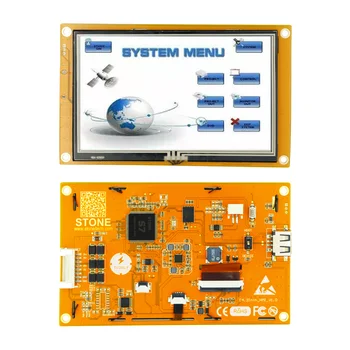 4.3 אינטש HMI TFT LCD מודול אוטומציה ביתית תצוגה מסך מגע תצוגת לוח עם UART נמל לשימוש תעשייתי
