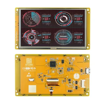 7 אינץ סדרתי מוטבע גרפי TFT HMI מסך מגע LCD לתצוגה עם RS232 או RS485TFT HMI מסך מגע LCD