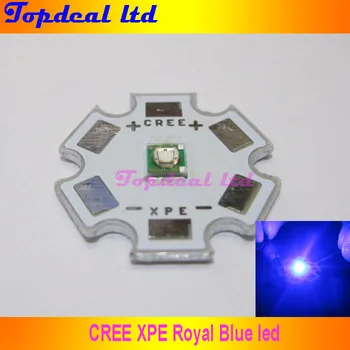 5pcs מתח גבוה כוכב LED 3W 1W כחול רויאל 450-452.5 ננומטר LED שבב הפולט עם 20mm כוכבים בסיס