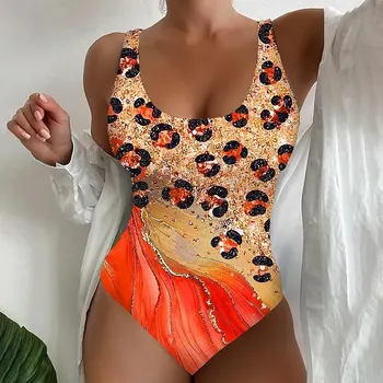סקסי נמר אחד חתיכת בגד ים חדש בגדי ים נשים בגד לדחוף שחייה חליפות Monokini בגד ים בקיץ לשחות Beachwear