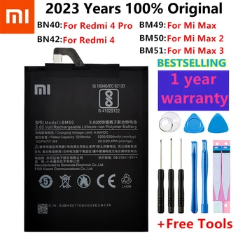 סוללה מקורית BN40 BN42 BM49 BM50 BM51 Xiaomi Redmi 4 Pro ראש 3G RAM 32G ROM מהדורה Redrice 4 Redmi4 Mi מקס Max2 Max3