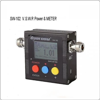 SW-102 מטר 125-520 Mhz Digital VHF/UHF כוח SWR מטר על שני הדרך רדיו לנו האירופי Plug