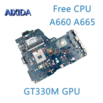 AIXIDA K000109880 NWQAA לה-6062P עבור Toshiba Satellite A660 A665 מחשב נייד לוח אם HM55 rPGA988A DDR3 GT330M 1GB מלא נבדק