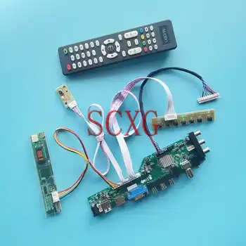 על B154PW01 B154PW02 LCD בקר דיגיטלי DVB לוח LVDS 30 Pin USB, HDMI-VGA תואם AV RF 1-CCFL 15.4