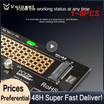 1~8PCS M. 2 NVMe NGFF SSD כדי PCIE X4 מתאם מ ' מפתח כרטיס ממשק Suppor PCI Express 3.0 x4 2230-2280 בגודל m.2 מהירות מלאה טוב