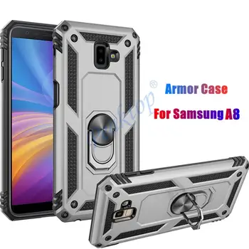 אנטי הלם Case For Samsung Galaxy A8 A6 A7 A9 בנוסף 2018 ShockProof מגנט תיק לעמוד כיסוי עבור Samsung A750 A530 פגז
