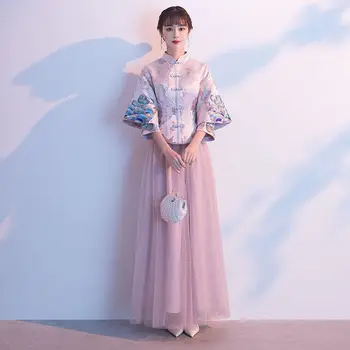 סיני שמלת שושבינה, בסגנון סיני Cheongsam, זמן אחות קבוצה השמלה, נשים 2023 חדש האביב Hanfu שושלת טאנג