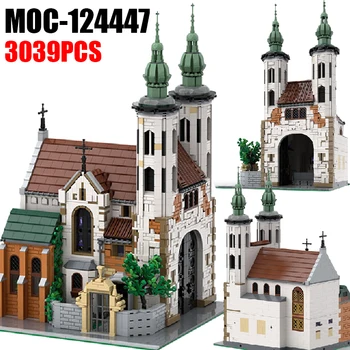 MOC אנדרה הכנסייה מודל אבני בניין עיר לבנייה המפורסם בעולם האדריכלות לבנים להרכבת צעצועים מתנה