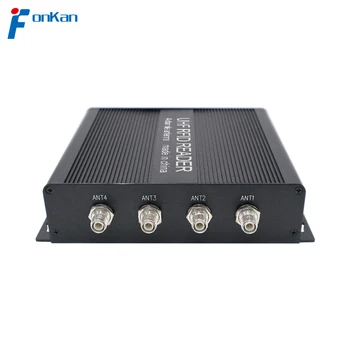 FONKAN ארוך טווח 860-960MHz Impinj R2000 קבוע uhf קורא RFID 4-ערוצים יציאת אנטנה הקורא עם RS232 RS485 RJ45 WG חינם sdk