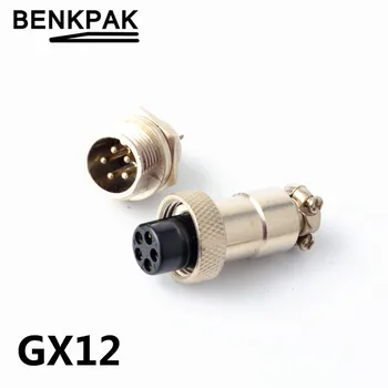 GX12-5pin זכר ונקבה pin תעופה תקע עגול מחבר שקע תקע קוטר 12 מ 