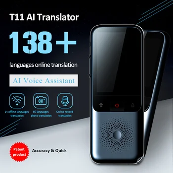 138 שפות T11 נייד חכם קול מתרגם בזמן אמת Multi-שפה דיבור אינטראקטיבי מקוון המתרגם נסיעות עסקים