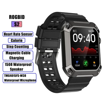 שעון חכם אלחוטי טעינה Smartwatch Bluetooth שיחות שעונים נשים גברים כושר הצמיד מותאם אישית ניטור קצב הלב.