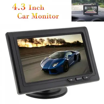4.3 אינטש הרכב צג TFT LCD 480 x 272 16:9 מסך 2 דרך כניסת וידאו עבור אחורית גיבוי המצלמה הפוכה