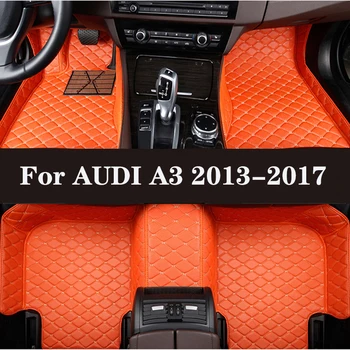 HLFNTF סוראונד מכונית אישית שטיח הרצפה עבור אאודי A3 2013-2017 חלקי רכב אביזרי רכב רכב הפנים