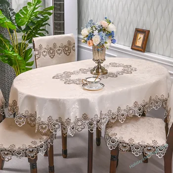 אירופה תחרה הסלון פשוט תה, שולחן מפת שולחן מלון משק הבית סביב שולחן מפת שולחן אור יוקרה בד