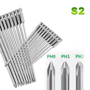1 יח 'x אלקטרוניקה מברג להגדיר S2 Ph1 מגנטי קצת מומנט גבוה S1/4 להאריך 50/150/120/100mm חשמלי תיקון כלי 2 -6 מ