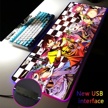 אנימה לא משחק אין חיים RGB משטח עכבר משחקים אביזרים MousePad USB גדולים הרציף Typec ממשק ממשקים מרובים השולחן מחצלות השטיח