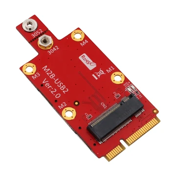 M2 ל-Mini PCIE ממיר קמה עם כרטיס כפול-NANO SIM, חריץ כרטיס M. 2 מקש B כדי Mini PCI-E המתאם תומך 3G/4G/5G
