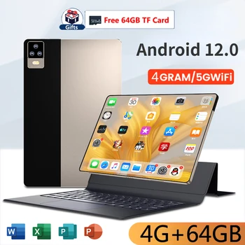 חדש 10.1 אינץ אנדרואיד 12.0 לוח 4G +64GB+חינם 64GB כרטיס TF טבליות ה-SIM כפול כרטיס 4G טלפון Tablet PC מתנות חינם