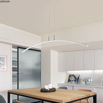 LED פשוטה אורות תליון חי חדר האוכל המטבח הברק מנורה גופי תאורה Lamparas AC85-260V שליטה מרחוק Avize