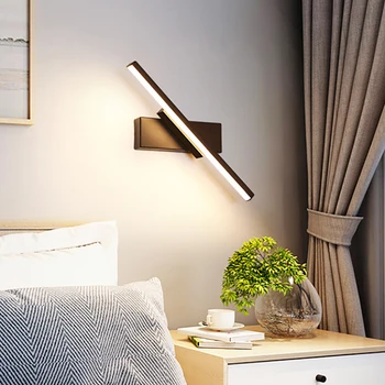 יצירתי LED מנורת קיר סקנדינבי מודרני מינימליסטי חדר השינה ליד המיטה מנורה מדרגות מנורת הסלון מסתובב מנורת קיר