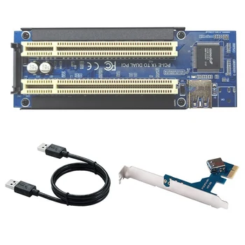 PCI-E Dual הרחבה PCI כרטיס מתאם ASM1083 תמיכה ללכוד את כרטיס הזהב מס כרטיס כרטיס קול כרטיס מקבילי