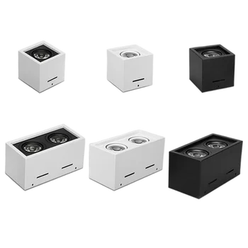 1 יח ' שחור לבן באיכות גבוהה צמודי dimmable LED COB Downlights ac85-265V 10W 20W + LED מנורת תקרה מקום