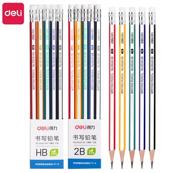 מעדנייה עץ עיפרון להגדיר עם מחק שרטוט כתיבה עפרונות בית הספר לילדים, ציוד משרדי מכשירי כתיבה HB 2B מבחן ציור עיפרון