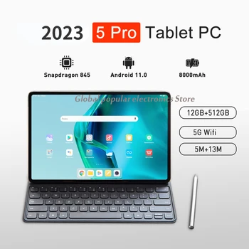 2023 חדש מסך HD העולמית לוח אנדרואיד 12.0 12GB RAM 512GB ROM Tablette מחשב 5G Dual SIM-או WIFI טאבלט