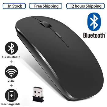 נטענת עכבר אלחוטי Bluetooth עכבר מחשב ארגונומי Mini Usb Mause 2.4 Ghz שקט Macbook עכברים אופטיים עבור מחשב נייד