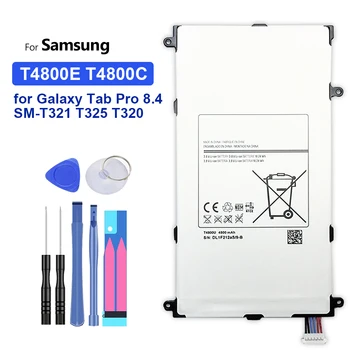 סוללת ליתיום פולימר T4800E T4800C עבור Samsung Galaxy Tab Pro SM T320 T321 T325 לוח סוללה 4800mAh