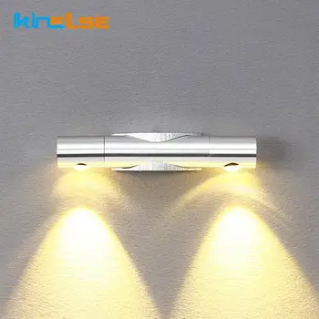 מודרני 6W מתכוונן LED מנורת קיר למעלה ולמטה אור מראה חדר השינה ליד המיטה מסדרון מקורה קיר אור תאורה עיצוב