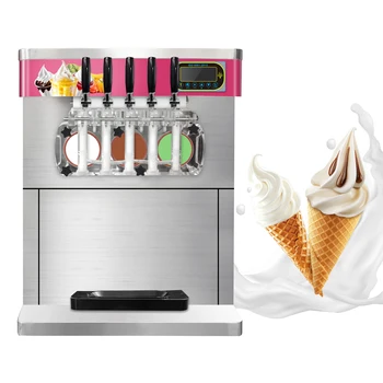 Mvckyi מקצועי קפוא להכנת יוגורט/שולחן עליון רך גלידה מכונת/5 טעם גלידה רכה המכונה