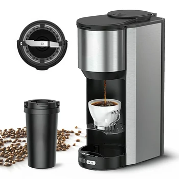& אספרסו Single-לשרת קפה שחיקה חליטה אחת עם ספל קפה שחור, אביזרים קר לחלוט קפה, מכונת קפה
